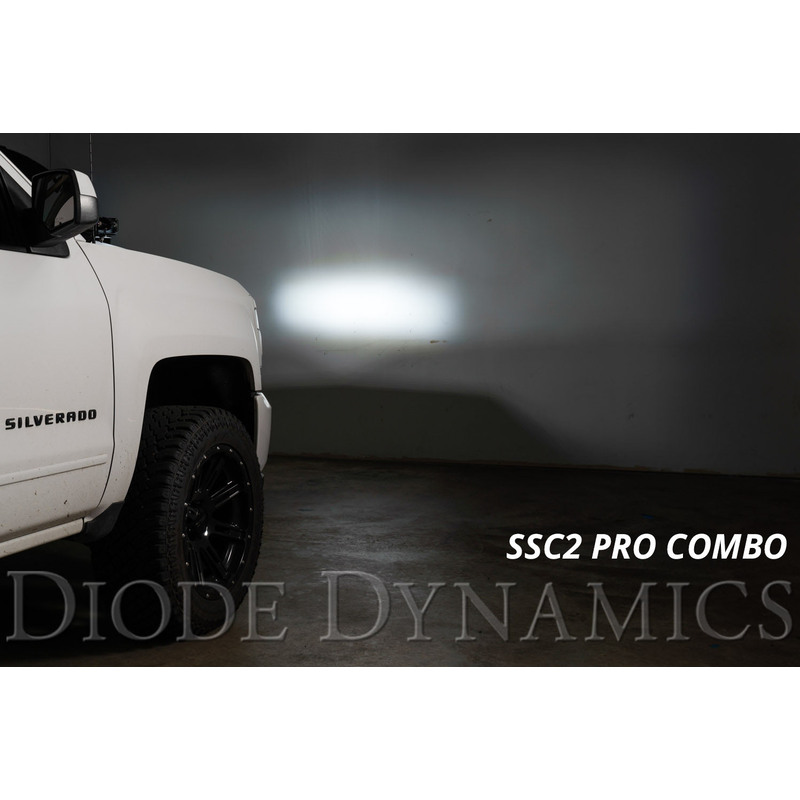  Diode Dynamics - Stage Series 2in LED Ditch Light Kit for 2014-2019 Silverado/Sierra, Pro Yellow Combo